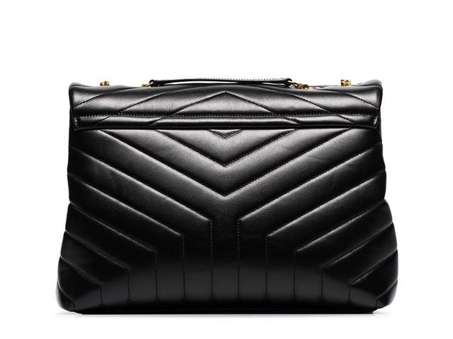 Saint Laurent Saint Laurent Loulou Leather Medium Crossbody Bagblack Calf 100 - view 3