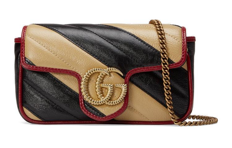 Gucci Gucci GG Marmont Leather Crossbody Bag, Shoulder Bag Women's Black, Brown & Multicolor
