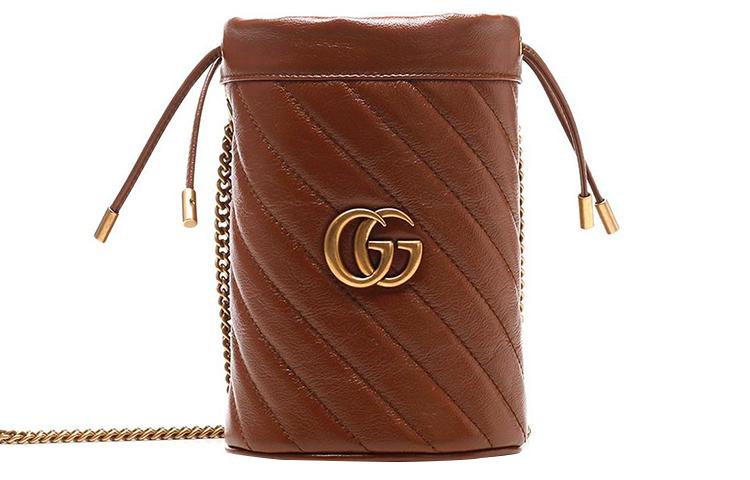 Gucci Gucci Calfskin Bucket Bags Crossbody Bag Shoulder Bag Women's Dark Brown