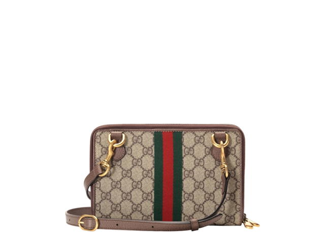 Gucci Gucci Ophidia GG Small Shoulder Bag Beige Ebony Brown - view 2