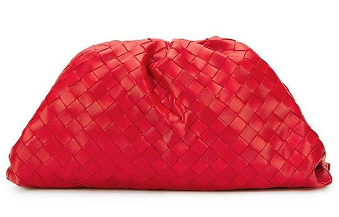 Bottega Veneta Bottega Veneta Sheepskin Cloud Clutch Women's Red