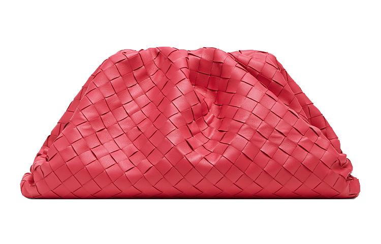 Bottega Veneta Bottega Veneta POUCH Cloud Bag Calfskin Clutch Women's Lollipop Red