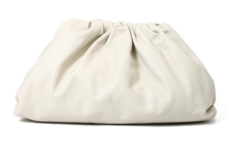 Bottega Veneta Bottega Veneta Cow Leather Clutch Large Size Women's White