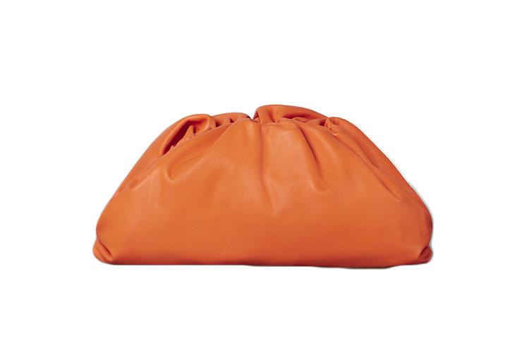 Bottega Veneta Bottega Veneta Bottega Veneta Luggage Collection Cow Leather Clutch Women's Light Orange