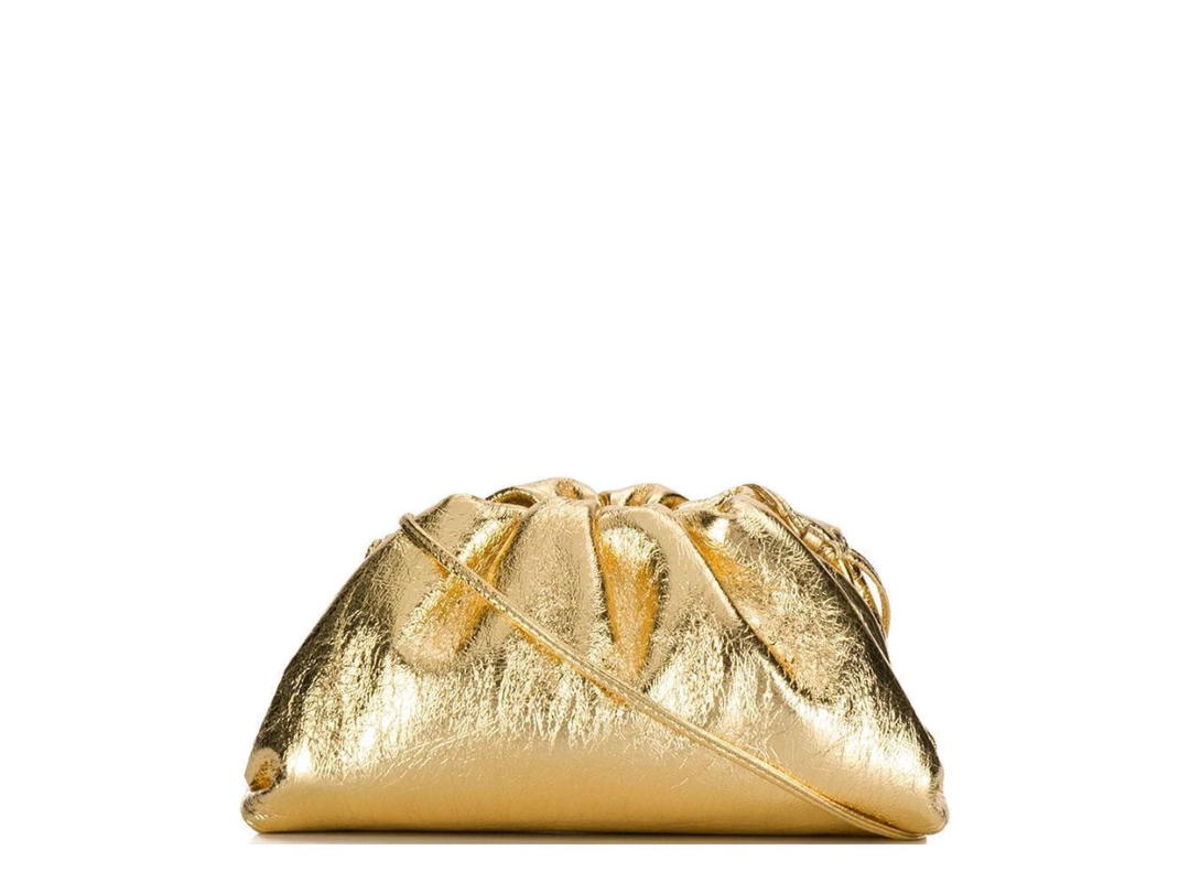 Bottega Veneta Bottega Veneta Pouch Cloud Bag Leather Shoulder Bag, Crossbody Bag, Clutch Mini Women's Gold