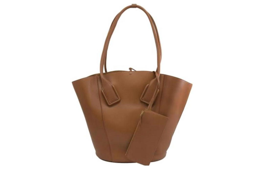 Bottega Veneta Bottega Veneta Leather Tote Bag Shopping Bag Shoulder Bag Handbag Large Size Women's Coffee