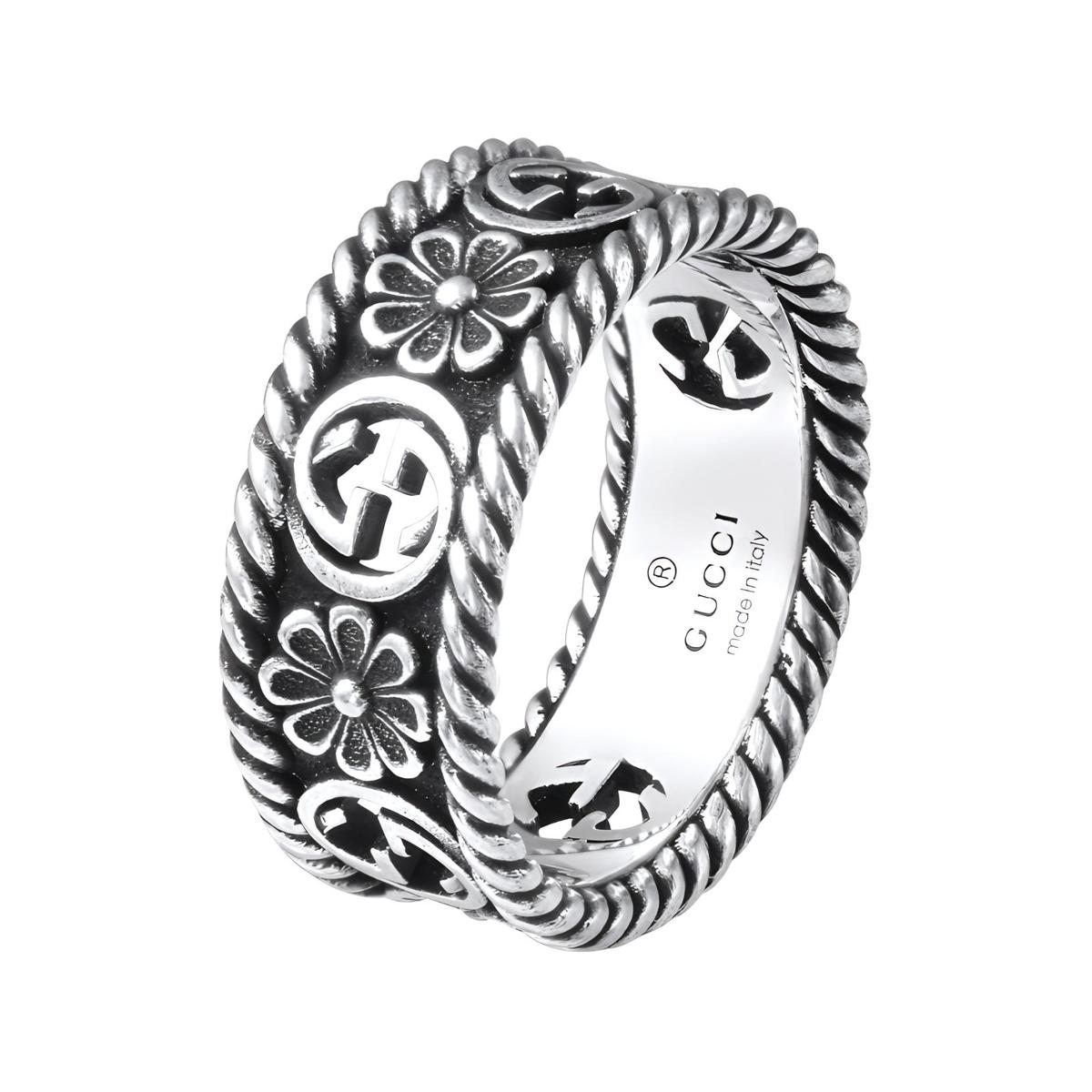 Gucci Gucci Sterling Silver Rings Men's Silver