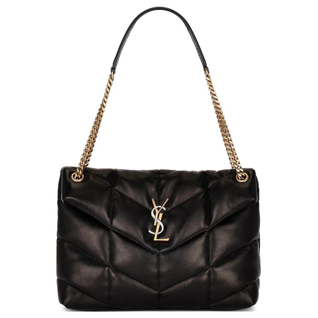 Saint Laurent Saint Laurent Leather Crossbody Bag Shoulder Bag Medium Size Women's Black