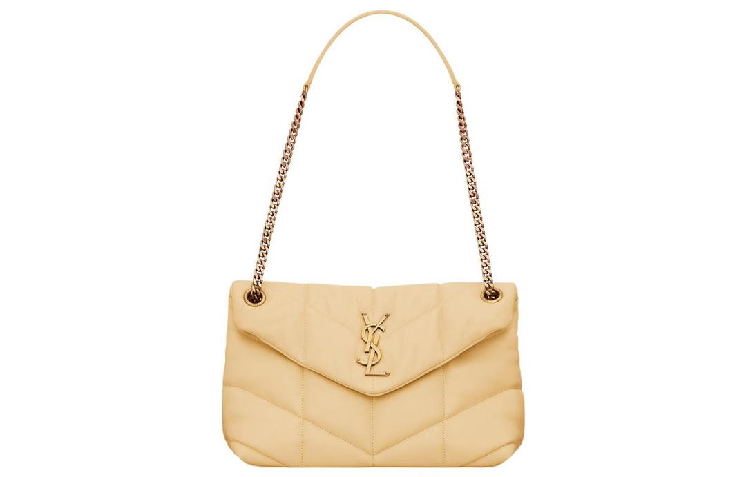 Saint Laurent Saint Laurent Lambskin Cloud Bag Pillow Bag Crossbody Bag Shoulder Bag Women's Light Vanilla & Custard