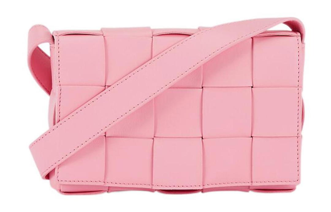 Bottega Veneta Bottega Veneta CASSETTE Sheepskin Tofu Bag Handheld Shoulder Bag Crossbody Bag Medium Size Women's Pink