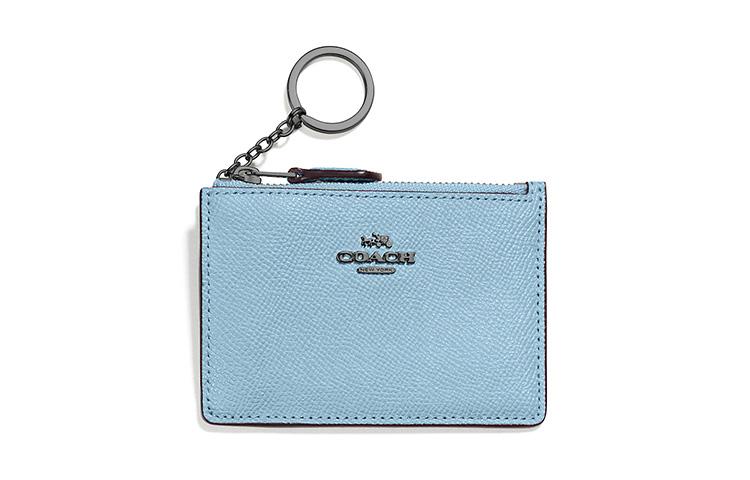 Coach Coach Mini Id Skinny ID Holder Card Sleeve Card Clip Card Holder Mini Women's Ice Blue