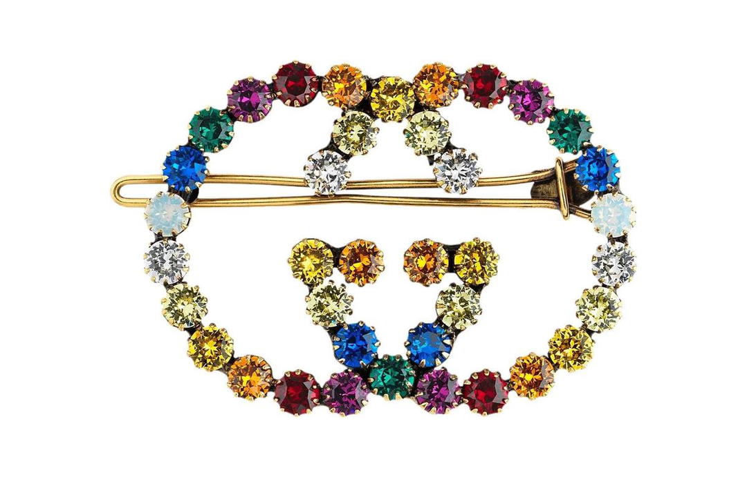 Gucci Gucci Crystal Interlocking G Hair Clip