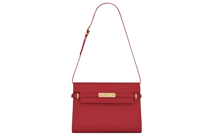 Saint Laurent Saint Laurent MANHATTAN Cow Leather Crossbody Bag, Shoulder Bag Women's Cupid Red
