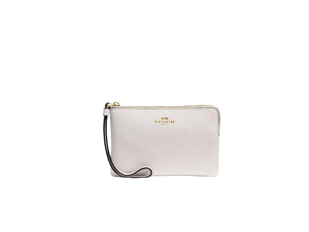 Coach Coach Corner Zip Wristlet Chalk