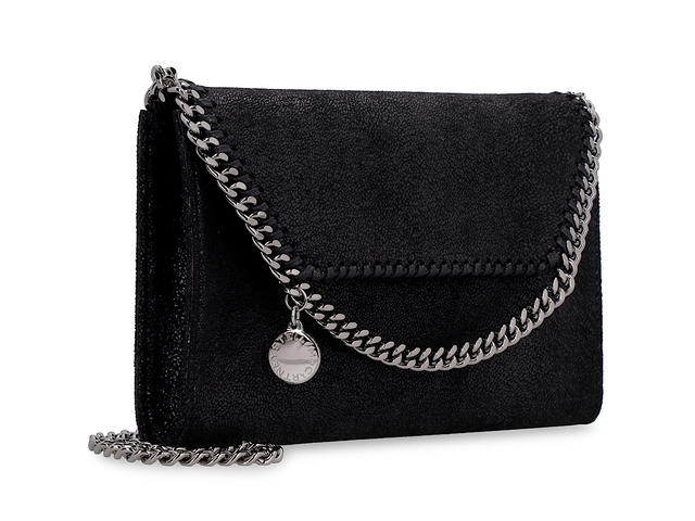 Stella Mccartney Stella Mccartney Falabella Mini Crossbody Bagblack Polyester Polyurethane 67 Polyester 33 - view 3