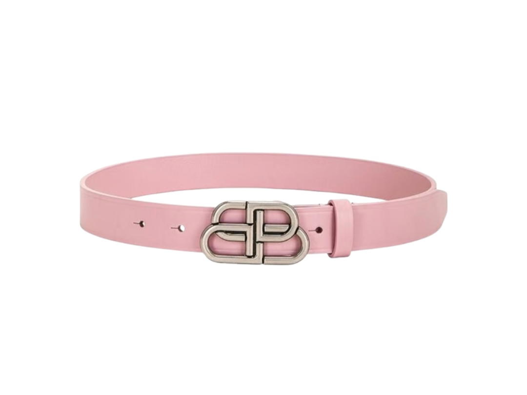 Balenciaga Balenciaga BB Buckle Thin Belt Pink