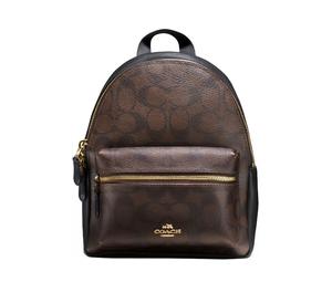Buy Coach Charlie Leather Backpacks Backpack Small Size Women's Dark Brown at Sasom – Authentic and Ready to Ship