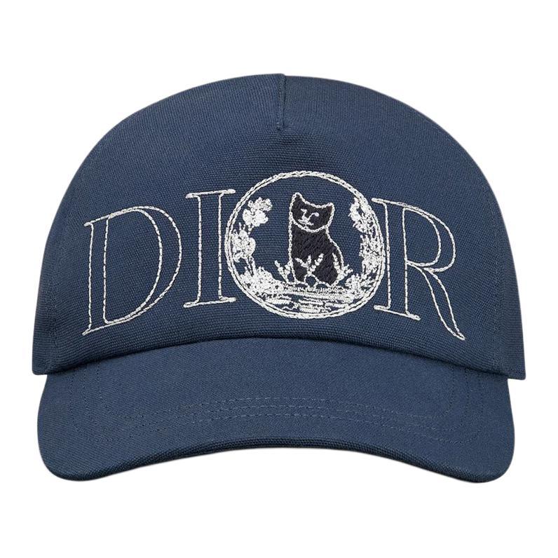 Dior Dior Cotton Baseball Caps Unisex Blue