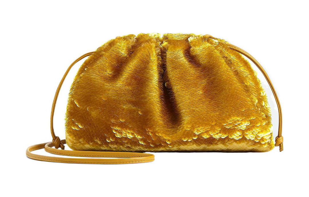 Bottega Veneta Bottega Veneta Sequin-Embellished Ruched Crossbody Bag