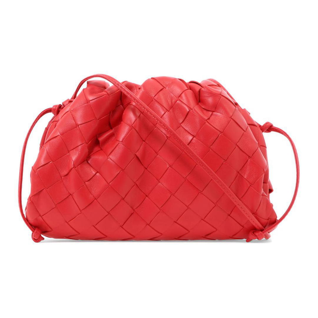 Bottega Veneta Bottega Veneta POUCH Cloud Bag Sheepskin Clutch Mini Women's Scarlet