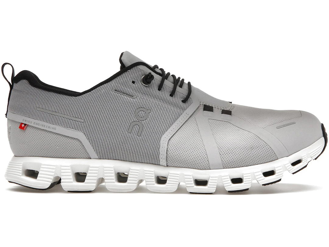 On On Cloud 5 Waterproof Glacier Grey White