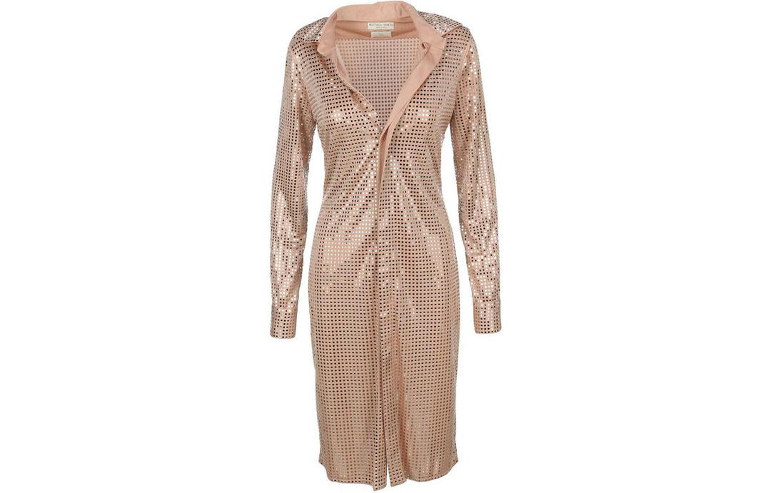 Bottega Veneta Bottega Veneta Embellished Mosaic Shirt Dress