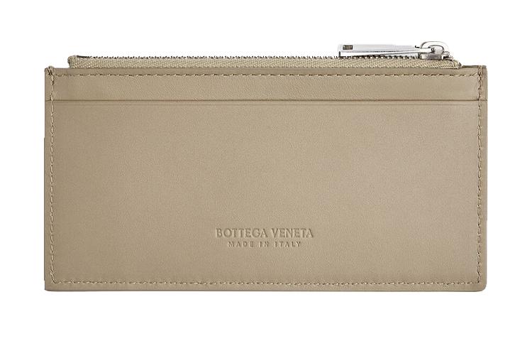 Bottega Veneta Bottega Veneta Intrecciato Leather Card Holder Men's Taupe