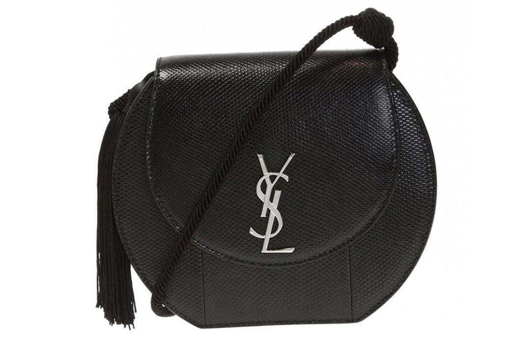 Saint Laurent Saint Laurent Snake Skin Shoulder Bag Crossbody Bag Women's Black