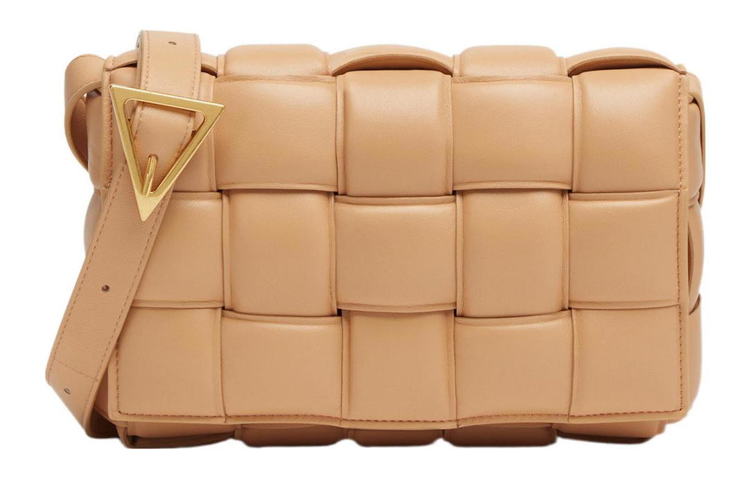 Bottega Veneta Bottega Veneta Padded Intreccio Cassette Crossbody Bag Almond
