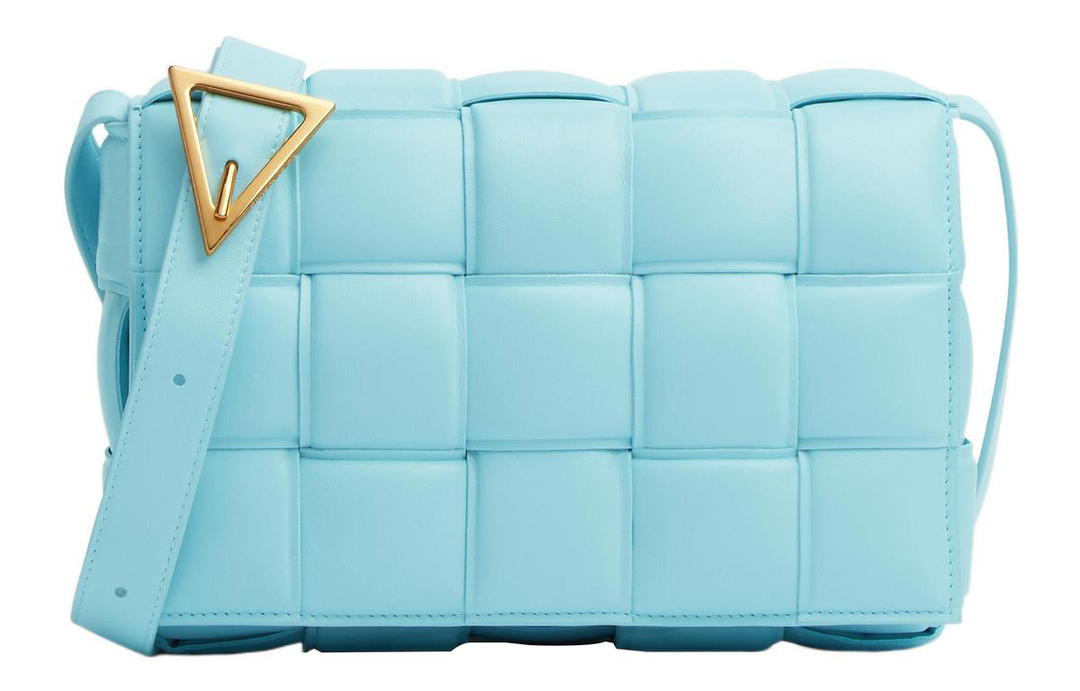 Bottega Veneta Bottega Veneta Padded Cassette Sheepskin Pillow Bag, Shoulder Bag, Crossbody Bag Regular Women's Light Blue