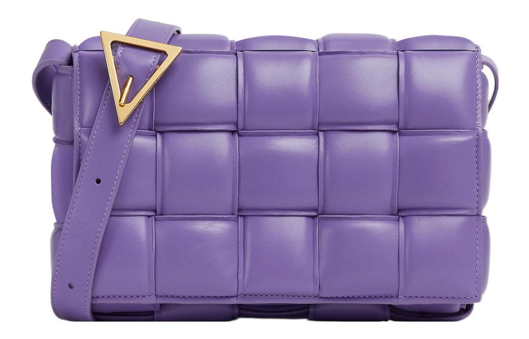 Bottega Veneta Bottega Veneta Padded Intreccio Cassette Crossbody Bag Purple