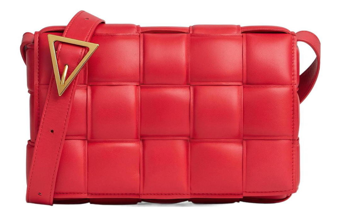 Bottega Veneta Bottega Veneta Padded Intreccio Cassette Crossbody Red