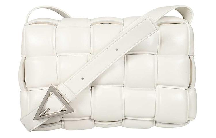 Bottega Veneta Bottega Veneta Padded Cassette Sheepskin Pillow Bag Crossbody Bag Shoulder Bag Women's White