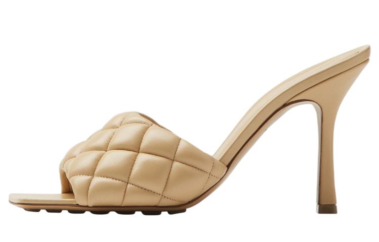 Bottega Veneta Bottega Veneta Leather Patchwork Slide Slippers Women's Sugar Color