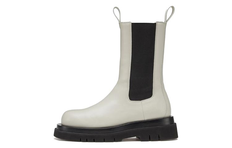 Bottega Veneta Bottega Veneta Lug Short Chelsea Boots Women's White Black