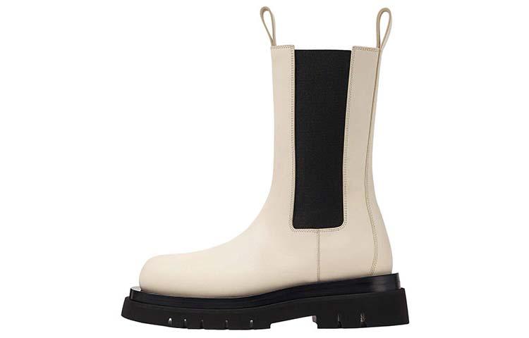 Bottega Veneta Bottega Veneta Tire Chelsea Boots Women's Cream