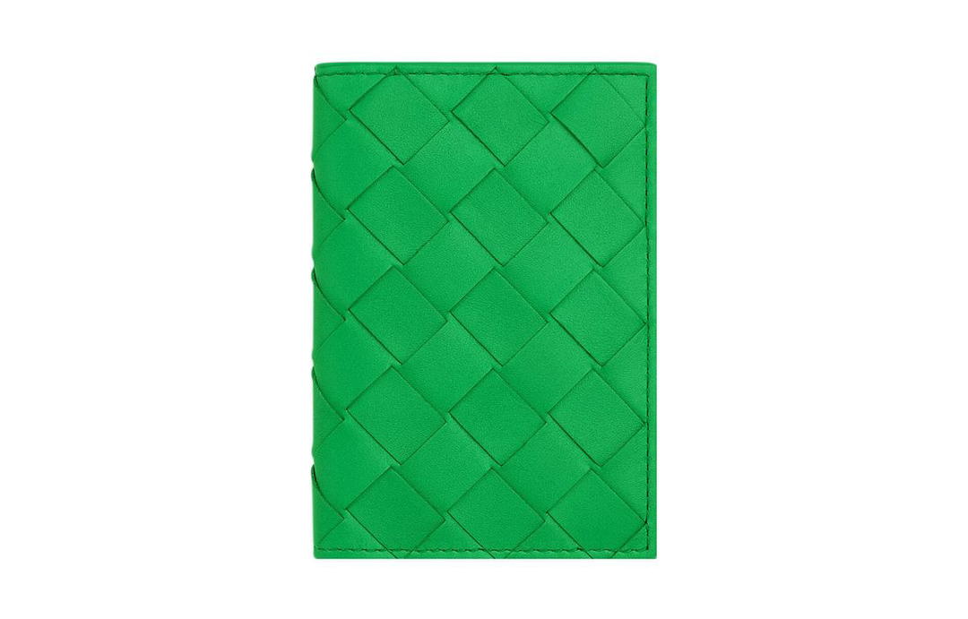 Bottega Veneta Bottega Veneta Cow Leather Card Holder Wallet Men's Parrot Green