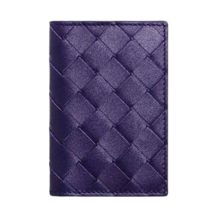 Bottega Veneta Bottega Veneta Calfskin Card Holder Men's Purple