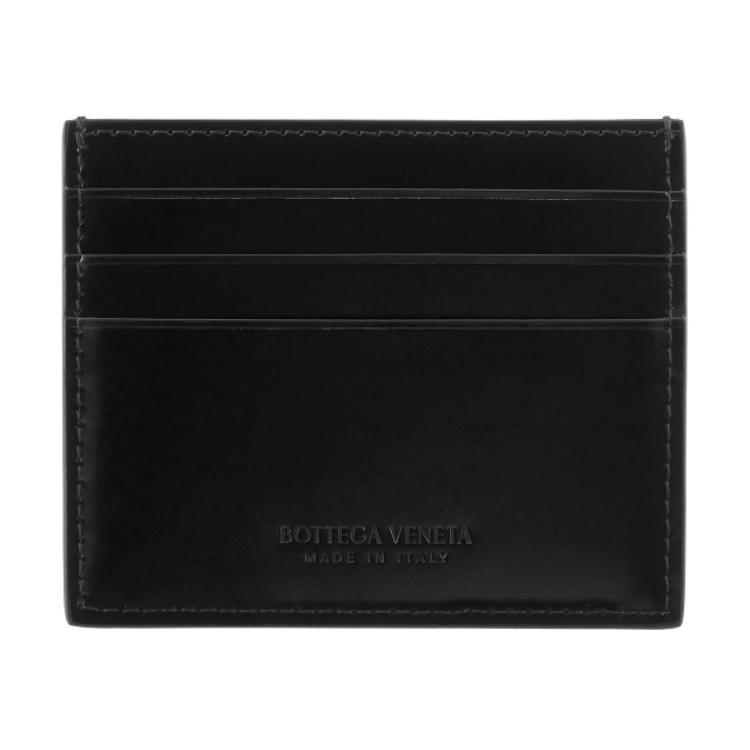 Bottega Veneta Bottega Veneta Intrecciato Cow Leather Card Holder Men's Black
