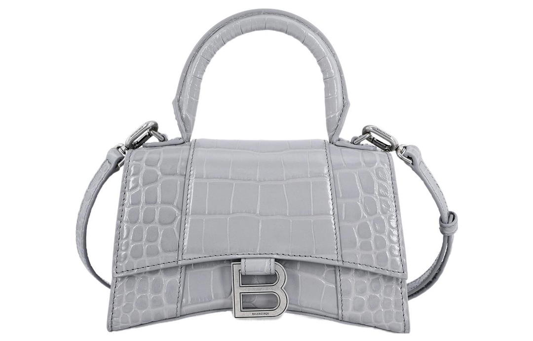 Balenciaga Balenciaga Cow Leather Hourglass Bag Shoulder Bag Crossbody Bag Handbag Extra Small Women's Ivory Gray