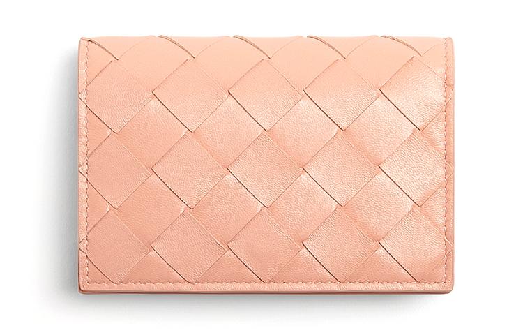 Bottega Veneta Bottega Veneta Bottega Veneta Luggage Collection Leather Card Holder Women's Peach Pink
