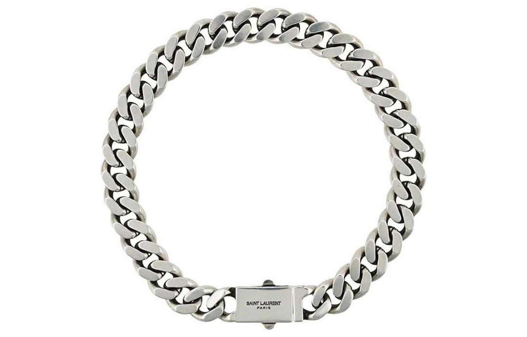 Saint Laurent Saint Laurent Logo-Engraved - silver