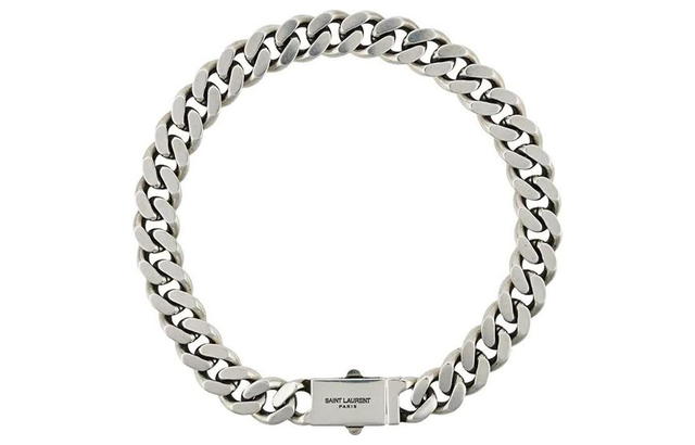 Saint Laurent Saint Laurent Logo-Engraved - silver - view 1