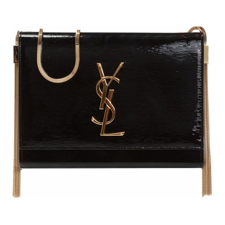 Saint Laurent Saint Laurent Patent Leather Crossbody Bag Shoulder Bag Women's Black