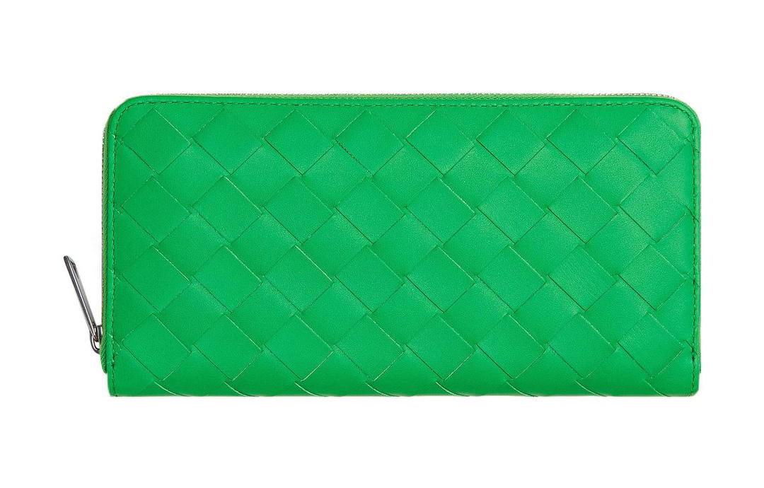 Bottega Veneta Bottega Veneta Cow Leather Wallet Large Size Men's Parrot Green