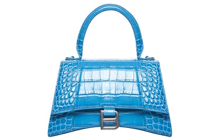 Balenciaga Balenciaga Hourglass Calfskin Hourglass Bag Shoulder Bag Crossbody Bag Small Size Women's Blue