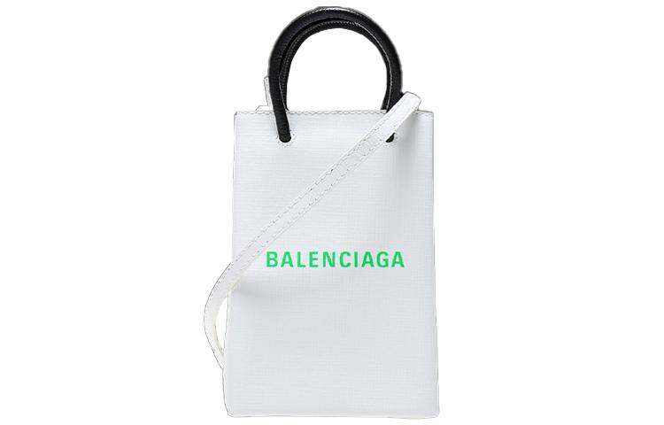 Balenciaga Balenciaga Leather Tote Bag Shopping Bag Cell Phone Pouch Crossbody Handbag Shoulder Bag Regular Women's White