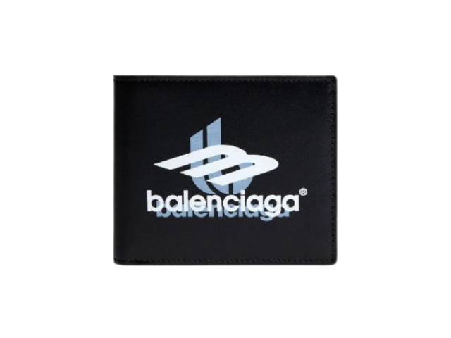 Balenciaga Balenciaga Layered Sports Logo Wallet Black - view 1
