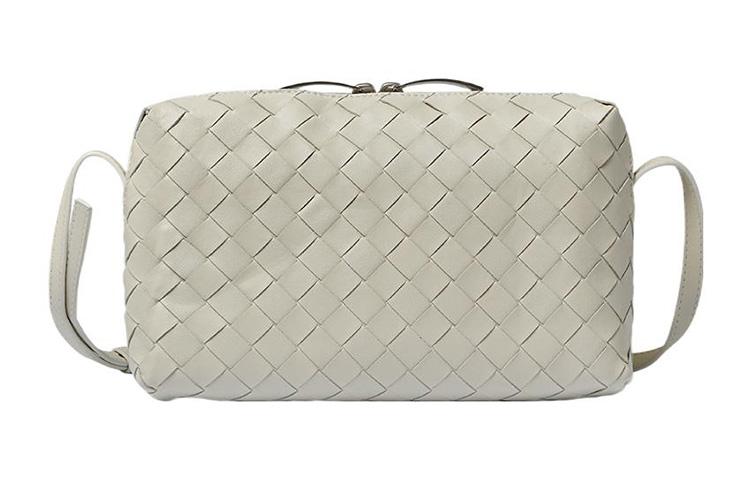 Bottega Veneta Bottega Veneta Leather Crossbody Bag Shoulder Bag Women's White
