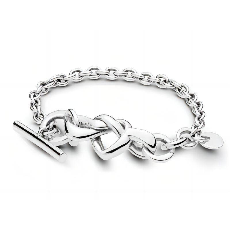 Pandora Pandora Knotted Hearts Silver T bar Bracelet